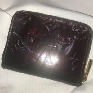 Purple Louis Vuitton vernis zippy coin wallet